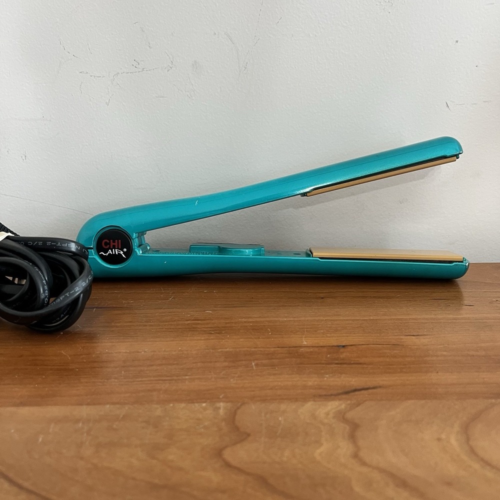 Chi Air Flat Iron 1" Ceramic Hair‎ Straightener Teal Sparkle Style Tested Works